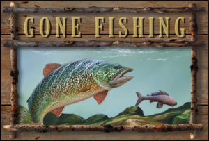 Gone Fishing - Lake Trout- 11.5x17